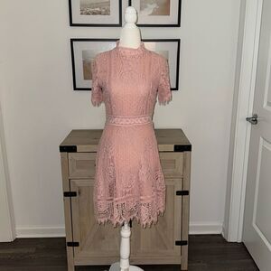BB Dakota Lace Fit and Flare Dress